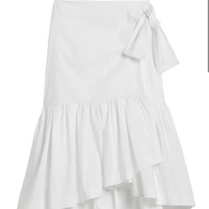 Banana Republic Poplin Ruffle Wrap Skirt